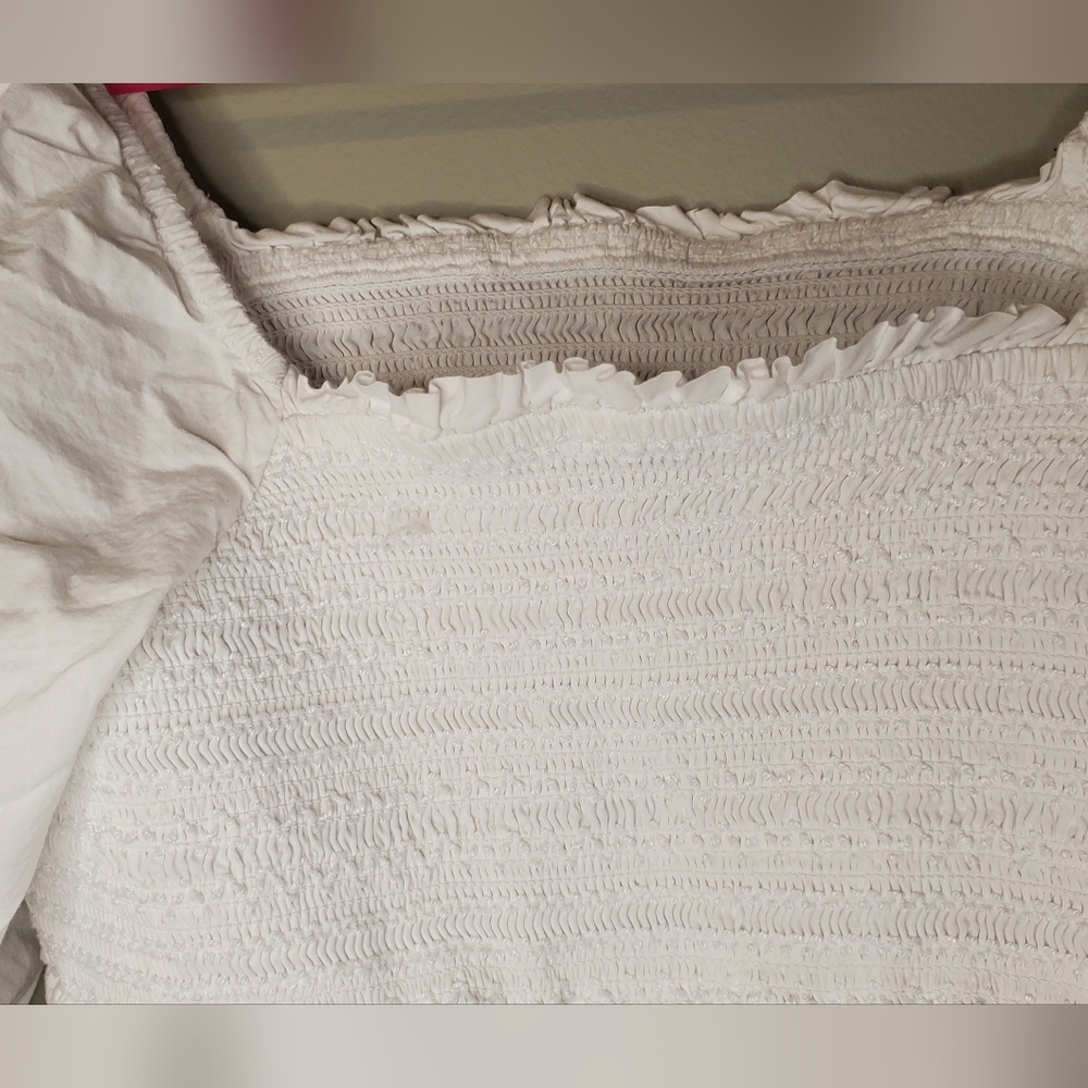American Eagle Outfitters White Puff Sleeve Dress Size XS - Picture 3 of 6